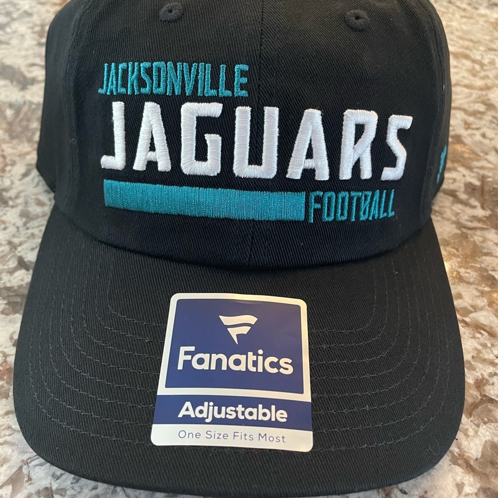 NWT NFL Jacksonville Jaguars Fanatics Branded Iconic Adjustable Hat - Black